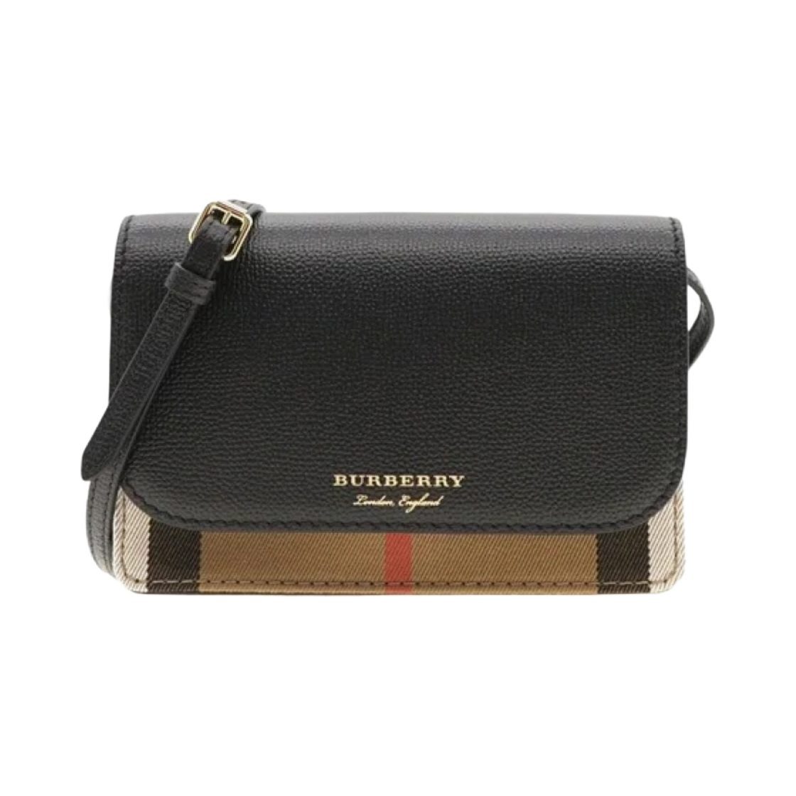 버버리 햄프셔 하우스 체크 크로스바디백 블랙(Burberry Hampshire House Check Crossbody Bag Black)