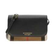 Burberry Hampshire House Check Crossbody Bag Black