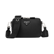 Prada Saffiano Leather Brique Bag Black