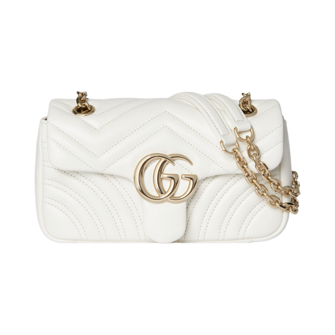 구찌 GG 마몽 스몰 숄더백 화이트(Gucci GG Marmont Small Shoulder Bag White) - 1