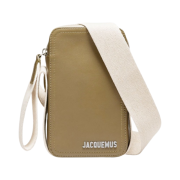 Jacquemus Le Cuerda Vertical Grosgrain Crossbody Bag Khaki