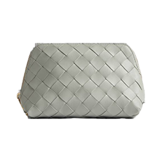 Bottega Veneta Intrecciato Beauty Pouch Agate Grey