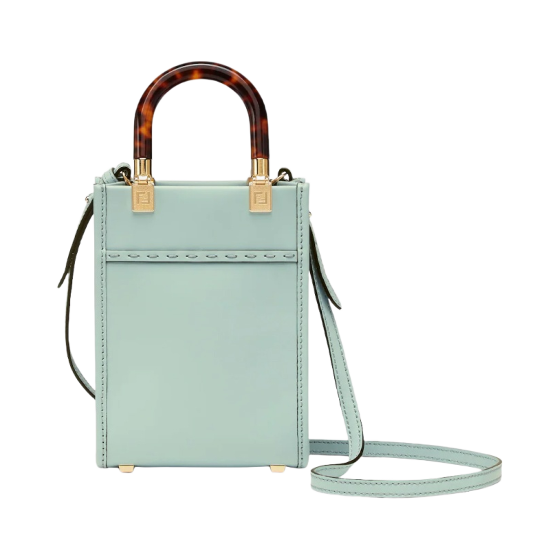 펜디 선샤인 미니 레더 쇼퍼백 민트 그린(Fendi Sunshine Mini Leather Shopper Bag Mint Green) - 2