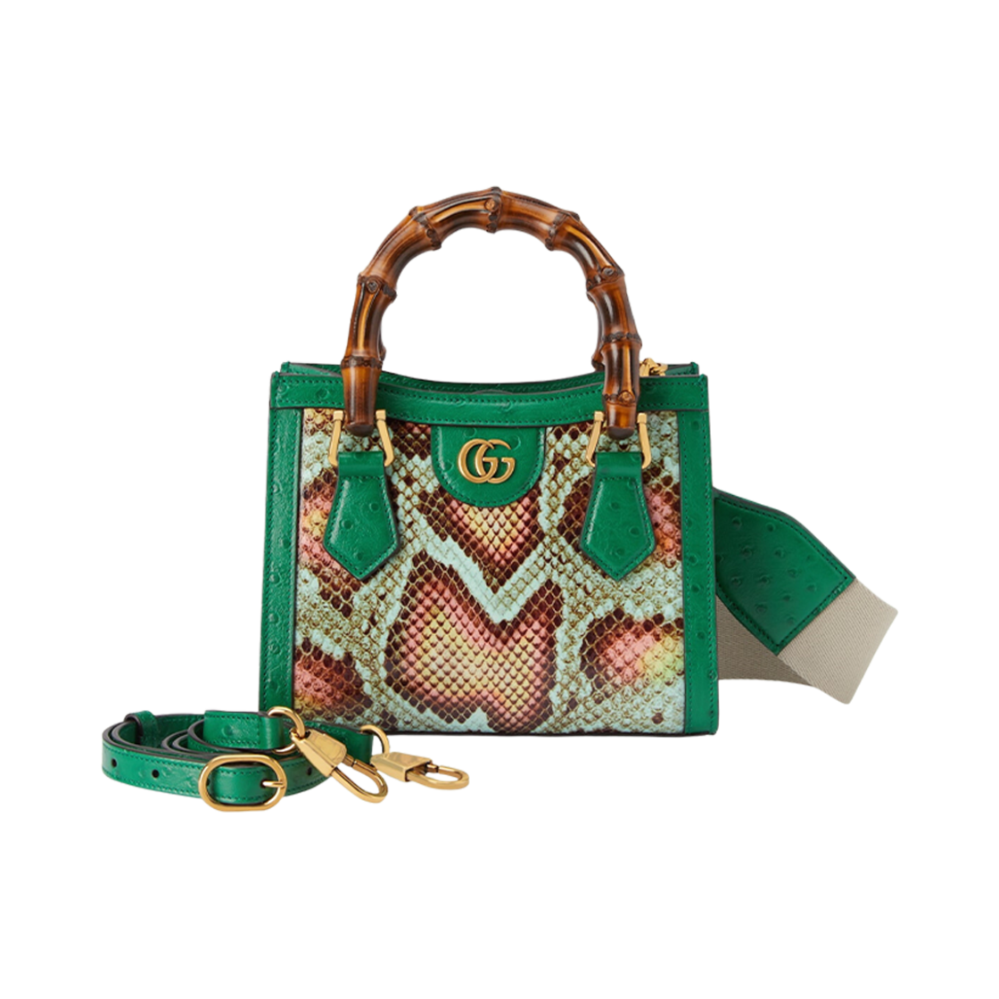 구찌 다이애나 미니 파이썬 토트백 멀티컬러(Gucci Diana Mini Python Tote Bag Multicolour) - 3