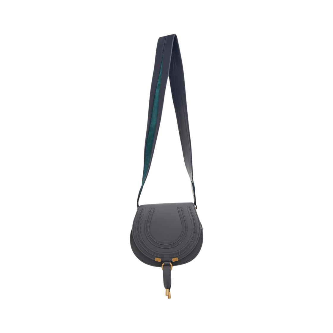 끌로에 마르씨 스몰 새들백 그래픽 그레이(Chloe Marcie Small Saddle Bag Graphic Grey) - 4