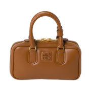 Miu Miu Arcadie Leather Mini-Bag Cognac