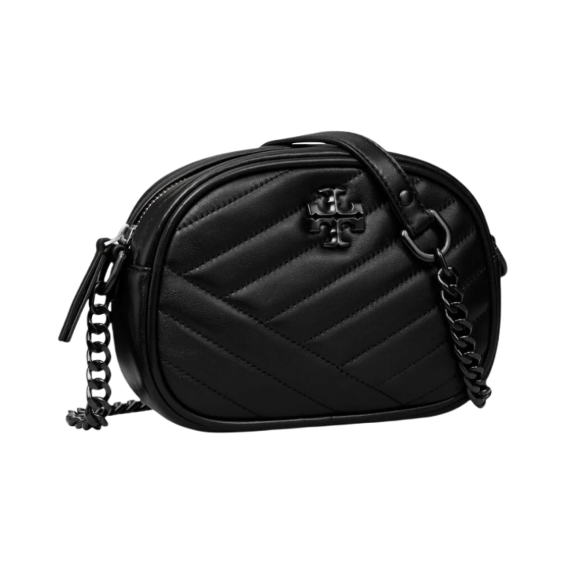 토리버치 키라 쉐브론 스몰 카메라백 블랙 실버(Tory Burch Kira Chevron Small Camera Bag Black Silver) - 2