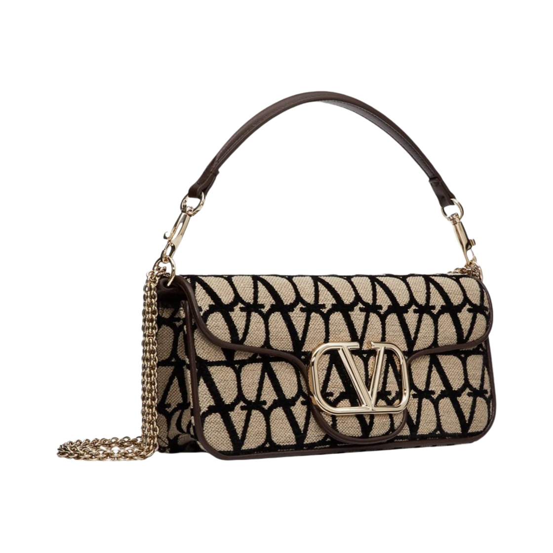 발렌티노 트왈 아이코노그래피 로코 숄더백 베이지 블랙(Valentino Loco Toile Iconographe Shoulder Bag Beige Black) - 2