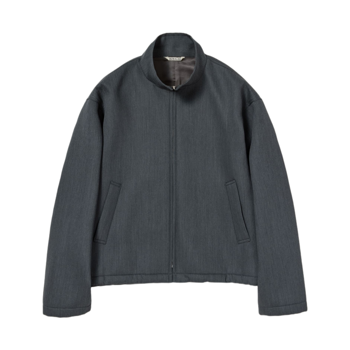 오라리 스펀지 울 트윌 집 블루종 탑 차콜 - 25SS(Auralee Sponge Wool Twill Zip Blouson Top Charcoal - 25SS)
