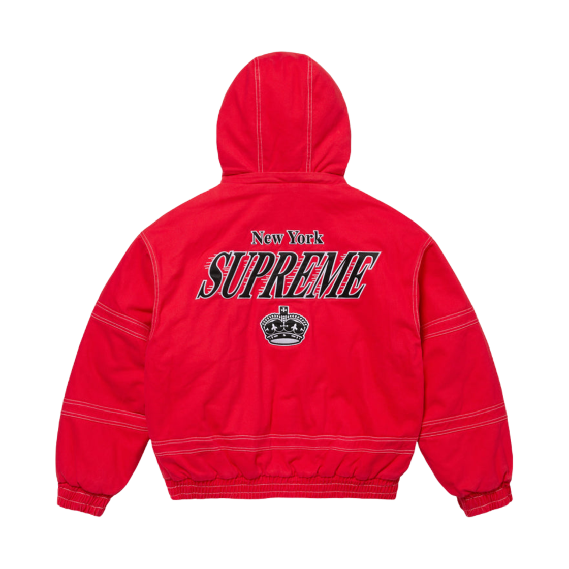 슈프림 미첼 & 네스 트윌 스타디움 자켓 레드 - 24FW(Supreme Mitchell & Ness Twill Stadium Jacket Red - 24FW) - 3