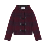 (W) Maison Kitsune Short Duffle Coat Purple Redstar