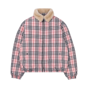 Supreme x Burberry Shearling Collar Down Puffer Jacket Pink - 22SS