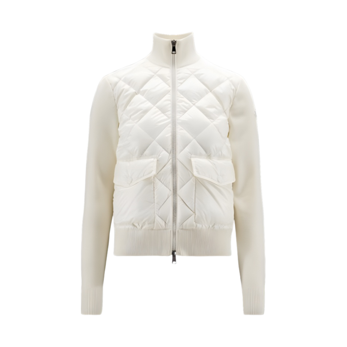 (W) 몽클레르 패딩 울 가디건 화이트 - 22SS((W) Moncler Padded Wool Cardigan White - 22SS) - 1