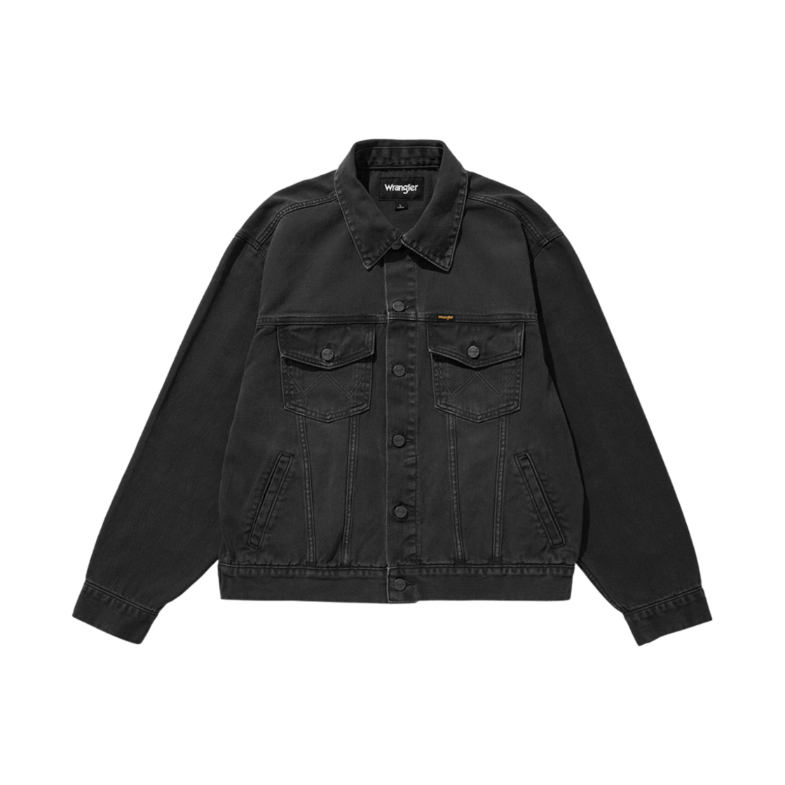 WR2403IJ01BK Wrangler Washed Denim Jacket Black