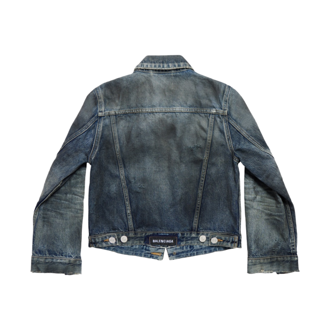 (W) 발렌시아가 슈렁크 데님 자켓 라이트 블루((W) Balenciaga Shrunk Denim Jacket Light Blue) - 2
