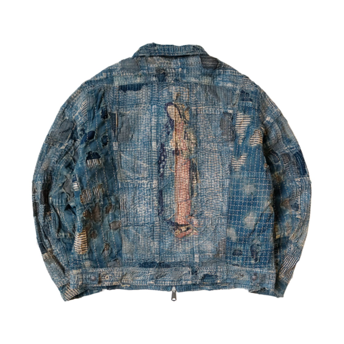 캐피탈 보로 집업 인디고(Kapital Boro Zip Up Indigo)