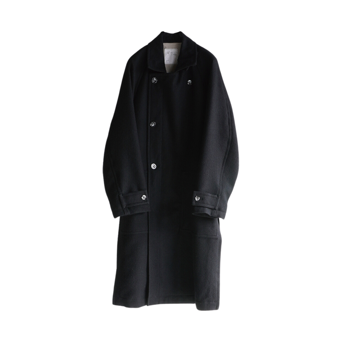 ANC-JK19 Ancellm Double Breasted Coat Black