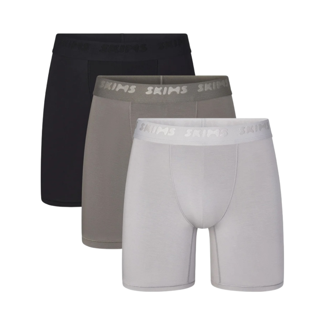 스킴스 스트레치 5 박서 브리프 3팩 건메탈 멀티(Skims Stretch 5 Boxer Brief 3-Pack Gunmetal Multi)