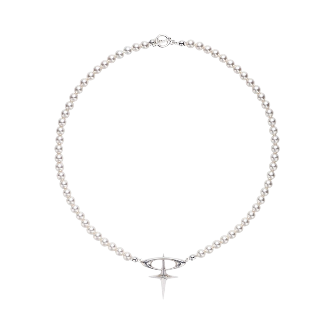 티스 로고 펄 초커(Teeth Logo Pearl Choker)