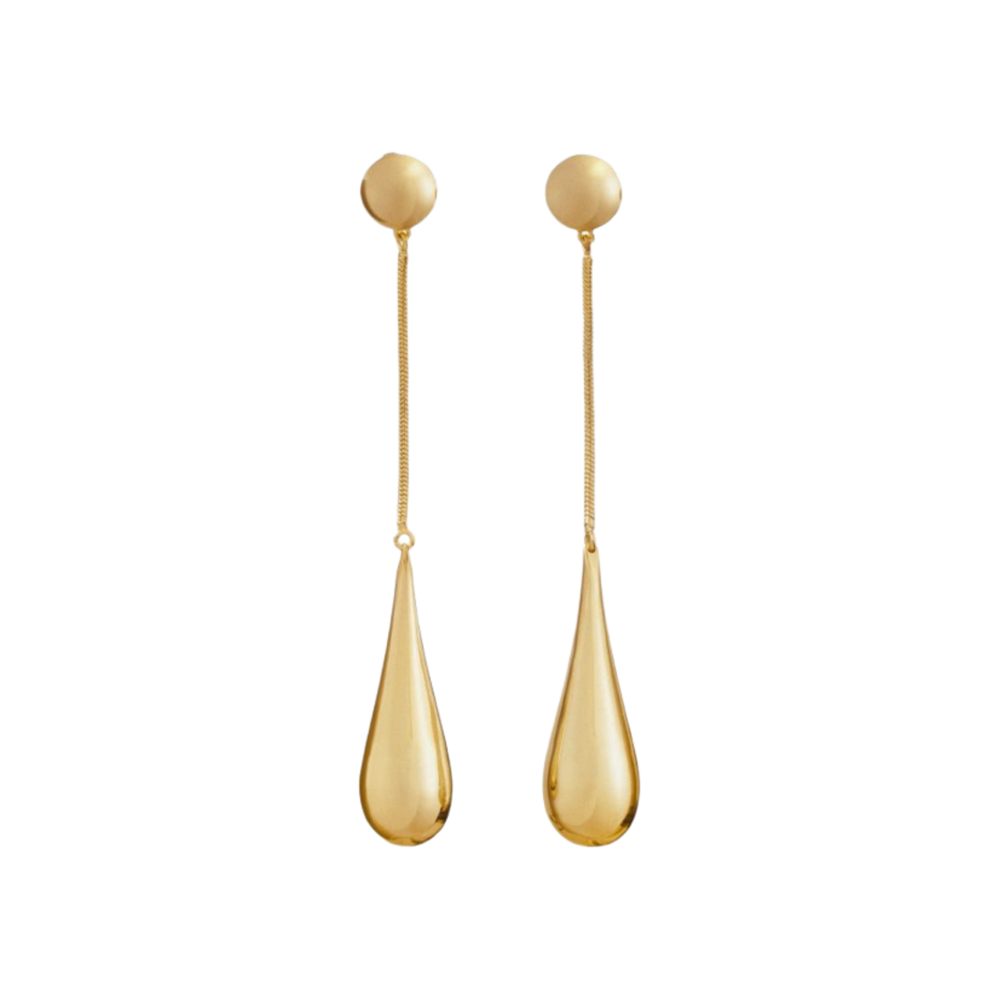 (W) 에이치앤엠 x 뮈글러 티어드롭 이어링 골드((W) H&M x Mugler Teardrop Earrings Gold) - 1