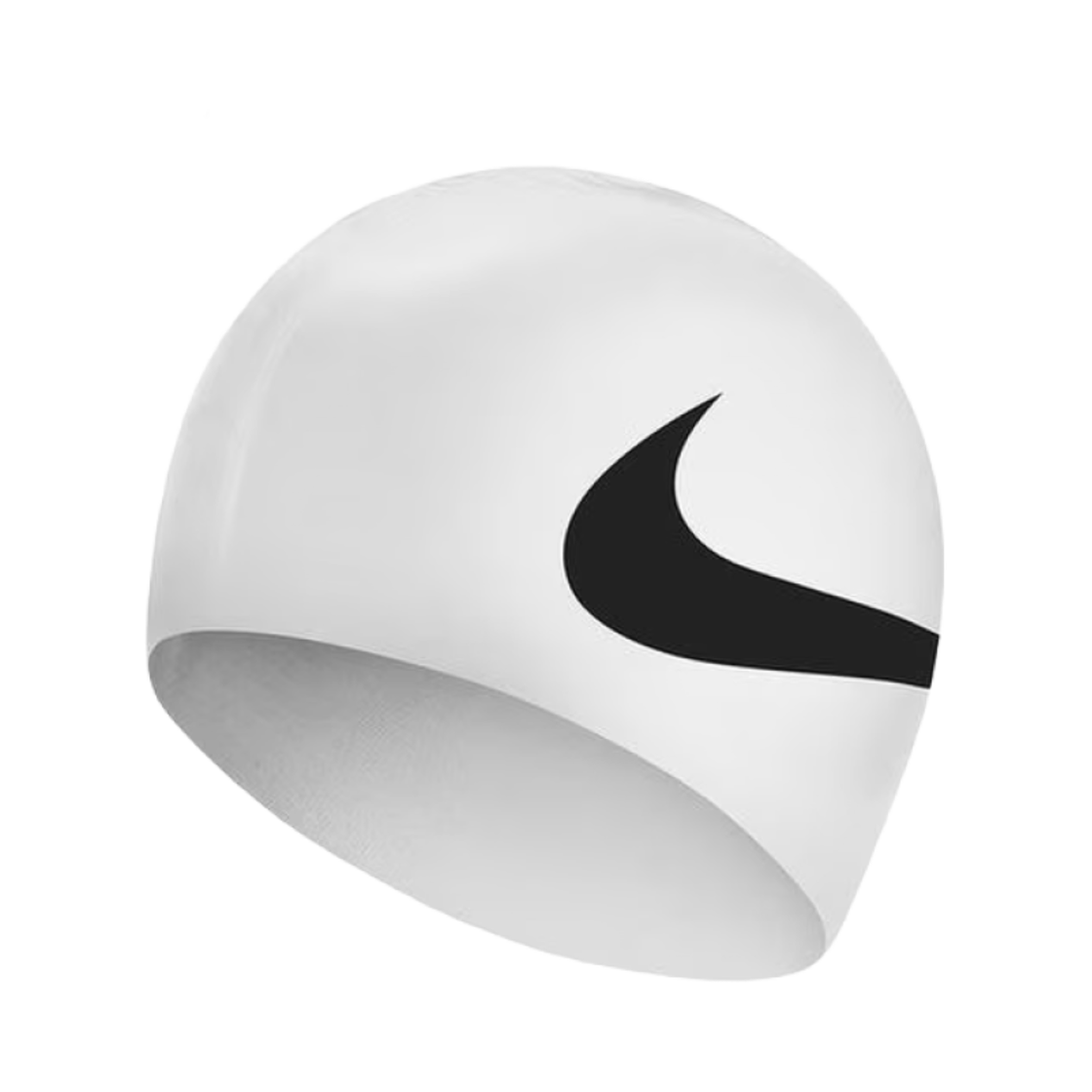 NESS8163-100 Nike Swim Big Logo Silicone Cap White