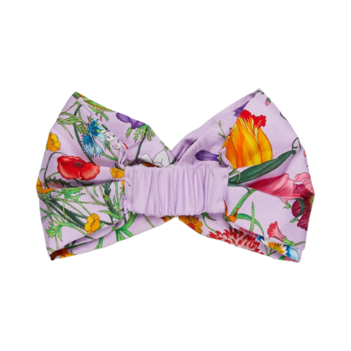 (W) 구찌 플로라 프린트 실크 헤드밴드 퍼플 멀티컬러((W) Gucci Flora Print Silk Headband Purple Multicolour) - 3