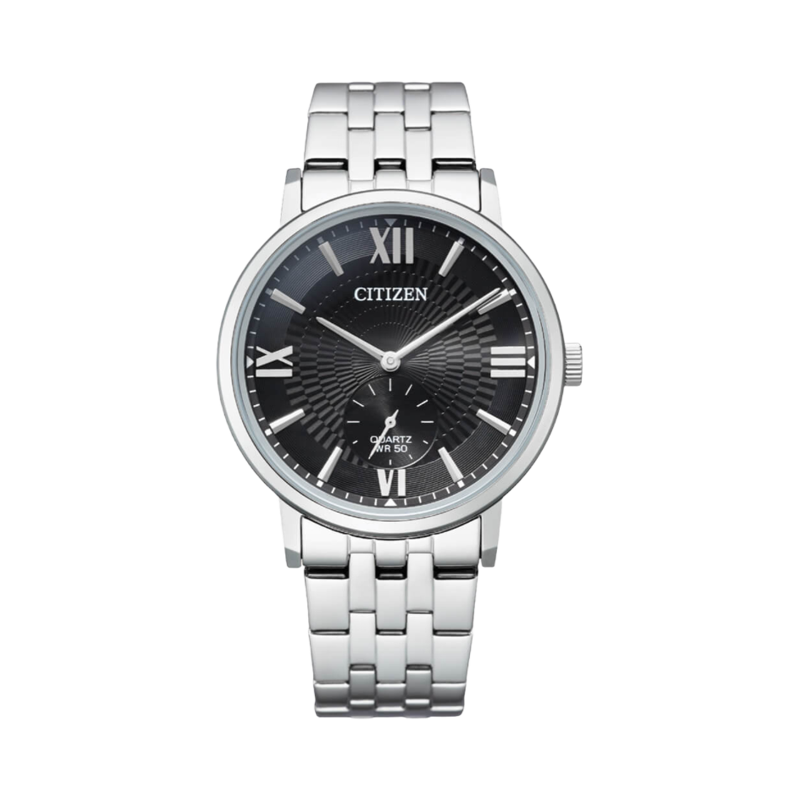 시티즌 쿼츠 39mm 스테인리스 스틸 블랙 실버(Citizen Quartz 39mm Stainless Steel Black Silver) - 1
