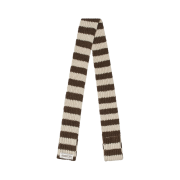 Open Yy Stripe Pocket Scarf Brown Beige