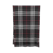 Burberry Check Wool Scarf Navy