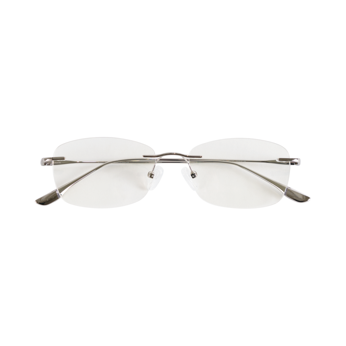 [KREAM 단독] 한글 블루라이트 실버 티탄 스퀘어 무테([KREAM 단독] Hangle Blue Light Silver Titan Square Rimless)