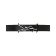 Saint Laurent Opyum Bracelet in Leather Black