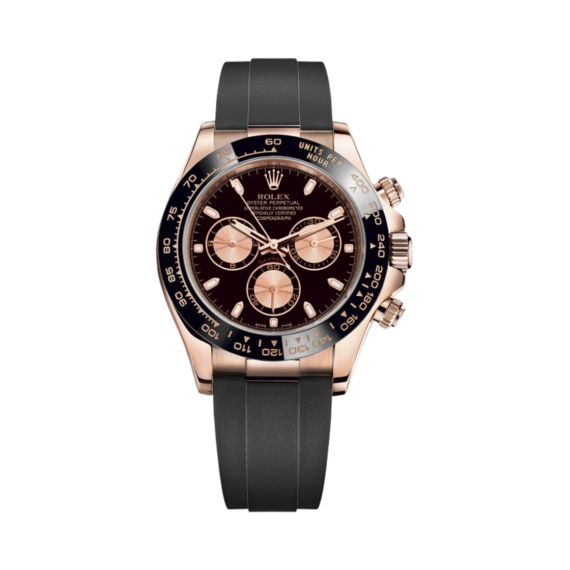 롤렉스 코스모그래프 데이토나 40mm 116518LN 블랙 핑크 오이스터플렉스