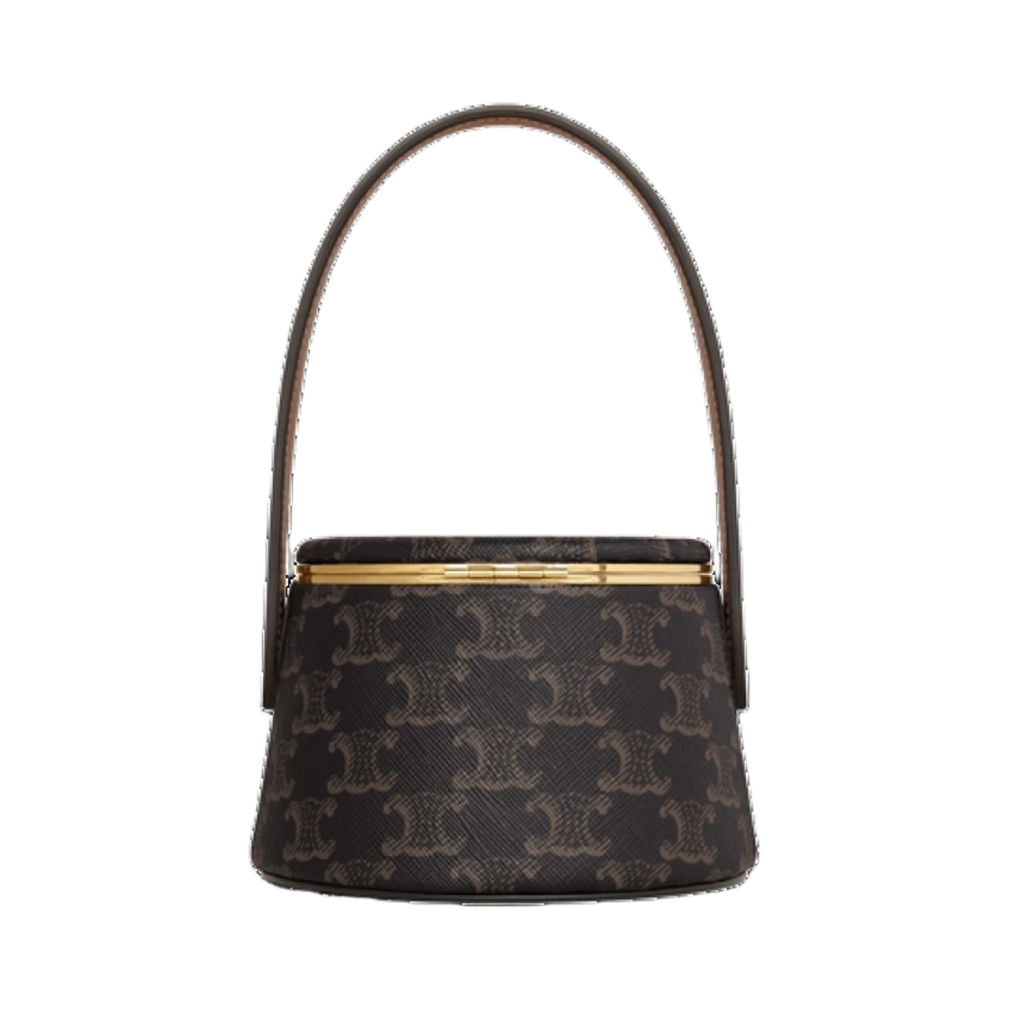 셀린느 니나 미노디에르 램스킨 트리옹프 캔버스 프린트 카프스킨 탄(Celine Nina Minaudiere in Lambskin with Triomphe Canvas Print Calfskin Tan) - 3