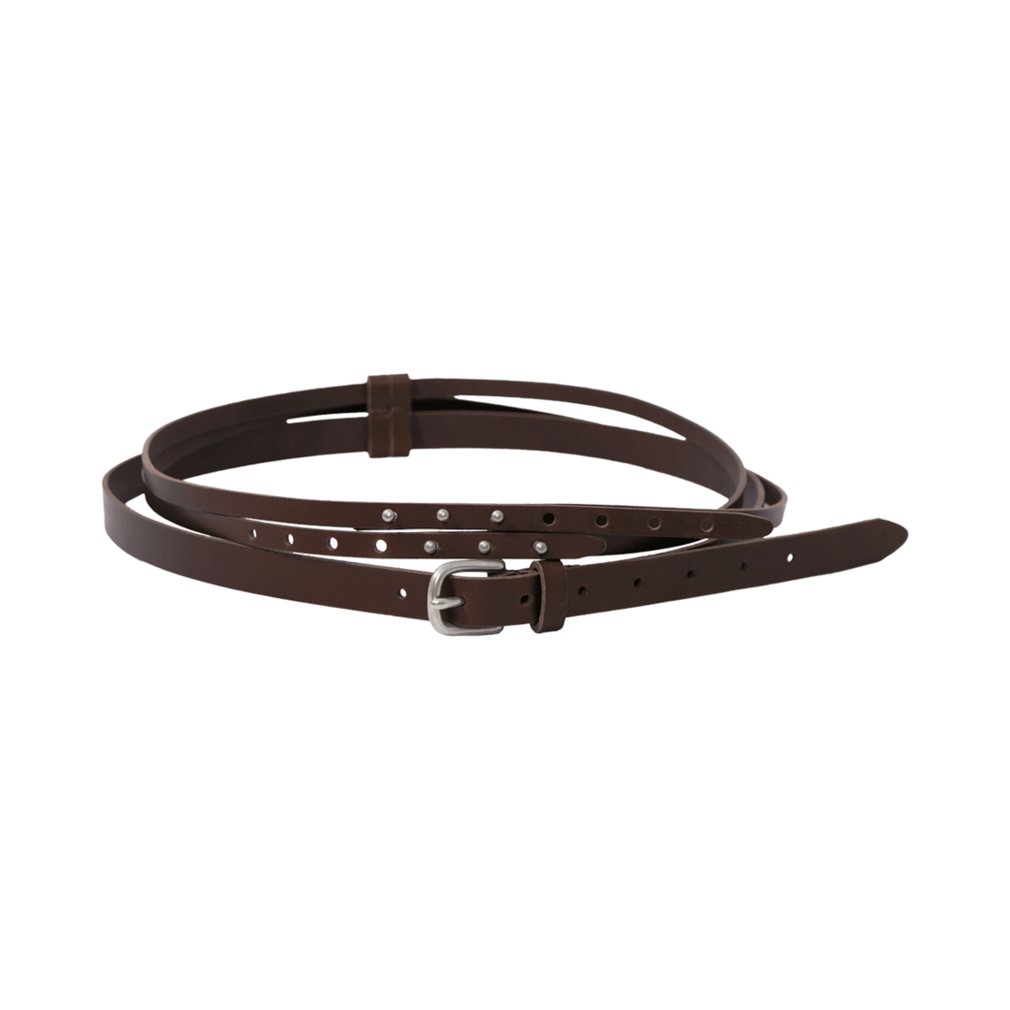 경 레이어드 더블 벨트 브라운(Gyeong Layered Double Belt Brown)