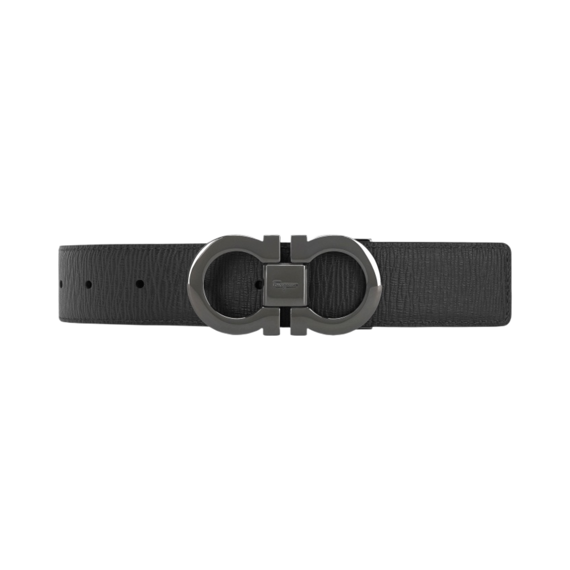 페라가모 리버시블 어드저스터블 간치니 벨트 블랙 다크 레인(Ferragamo Reversible Adjustable Gancini Belt Black Dark Rain) - 1