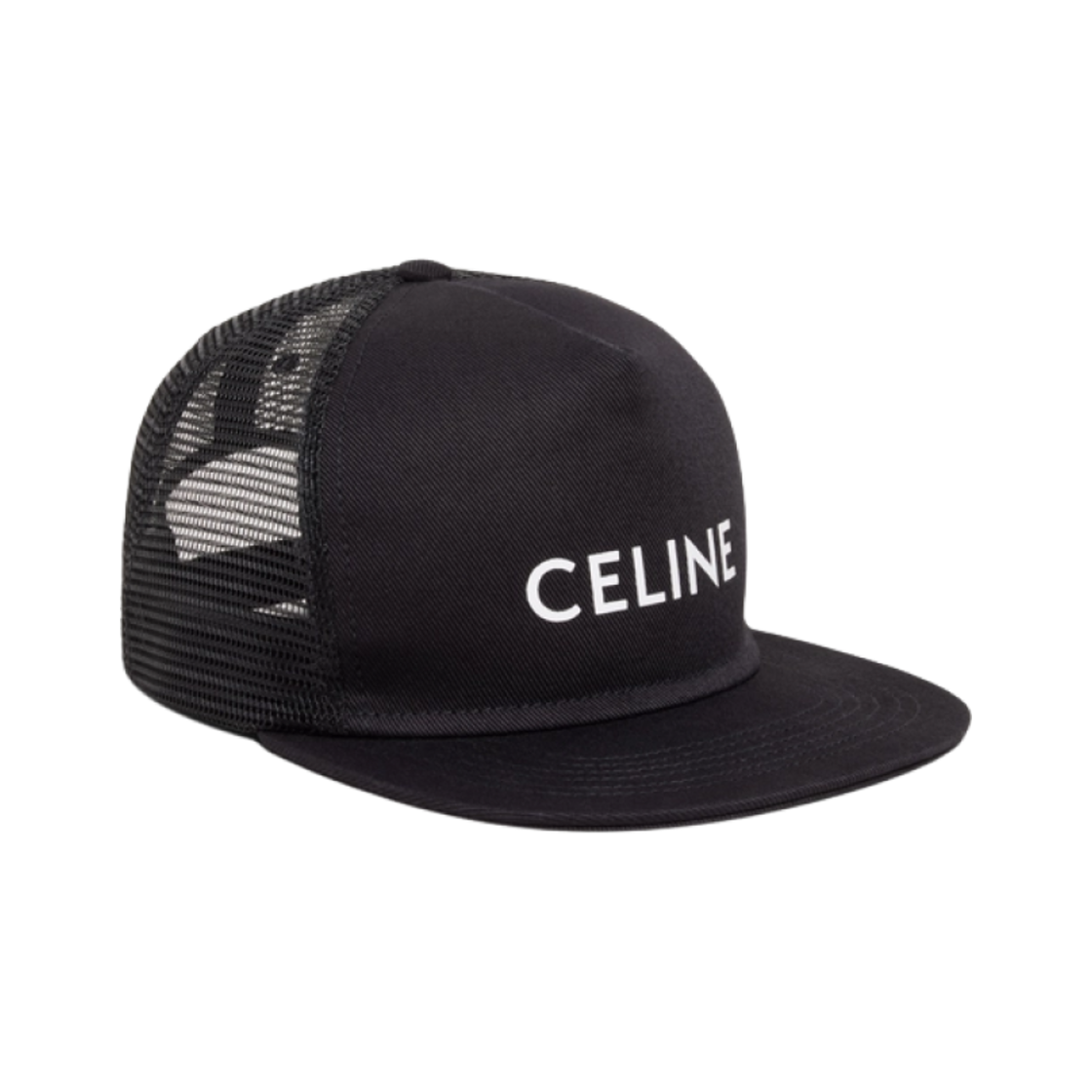 셀린느 코튼 메쉬 스냅백 캡 블랙(Celine Snapback Cap in Cotton Mesh Black) - 2