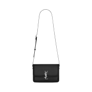 Saint Laurent Solferino Medium Satchel Bag in Smooth Leather Black