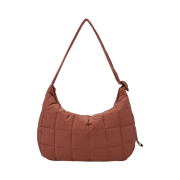 COS Quilted Messenger Bag Ripstop Brown