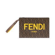 Fendi Flat Fabric Pouch Brown