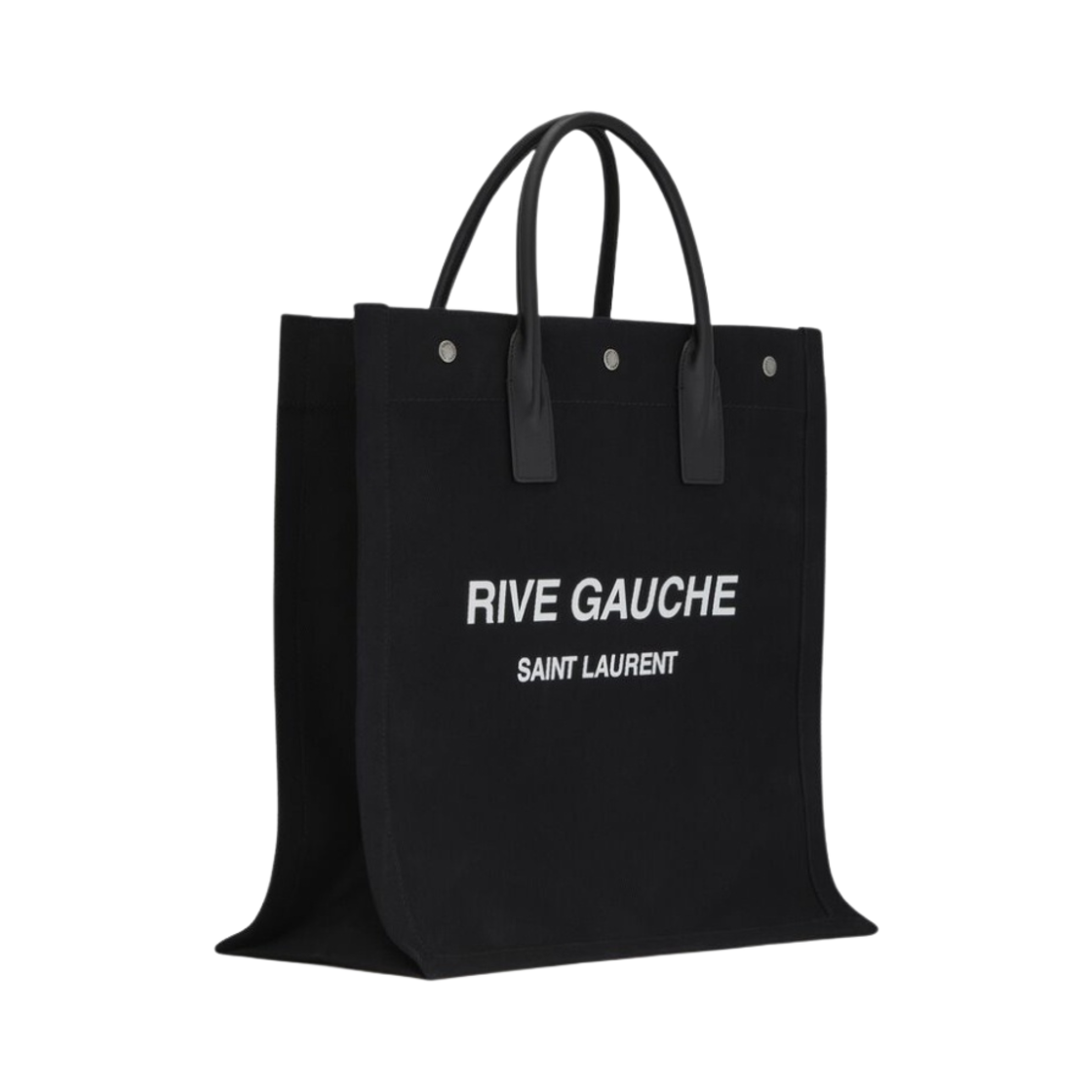 생로랑 프린티드 캔버스 레더 리브 고시 N/S 토트백 블랙(Saint Laurent Rive Gauche N/S Tote Bag in Printed Canvas and Leather Black) - 2