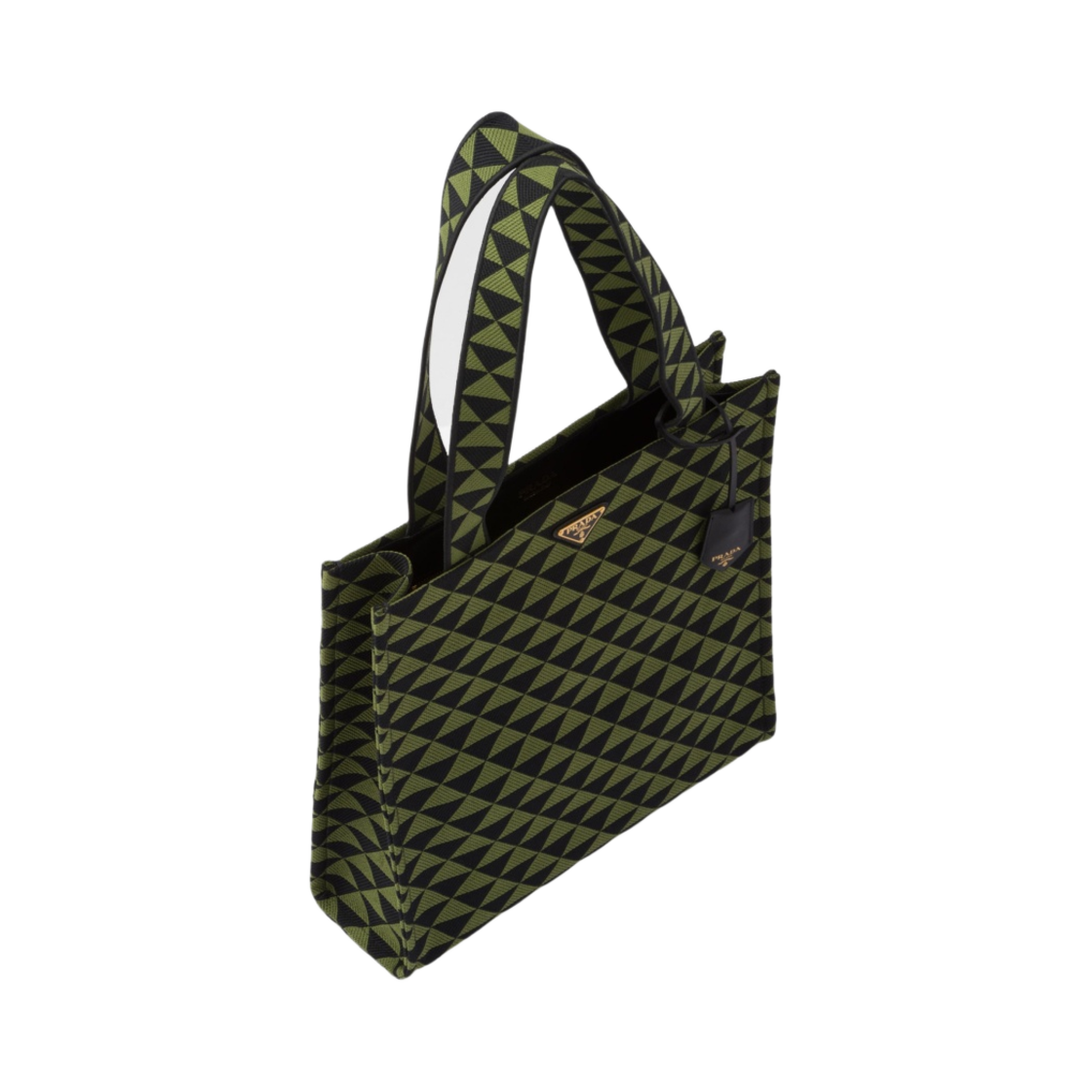 프라다 자수 패브릭 심볼 백 블랙 아이비 그린(Prada Symbole Bag In Embroidered Fabric Black Ivy Green) - 2