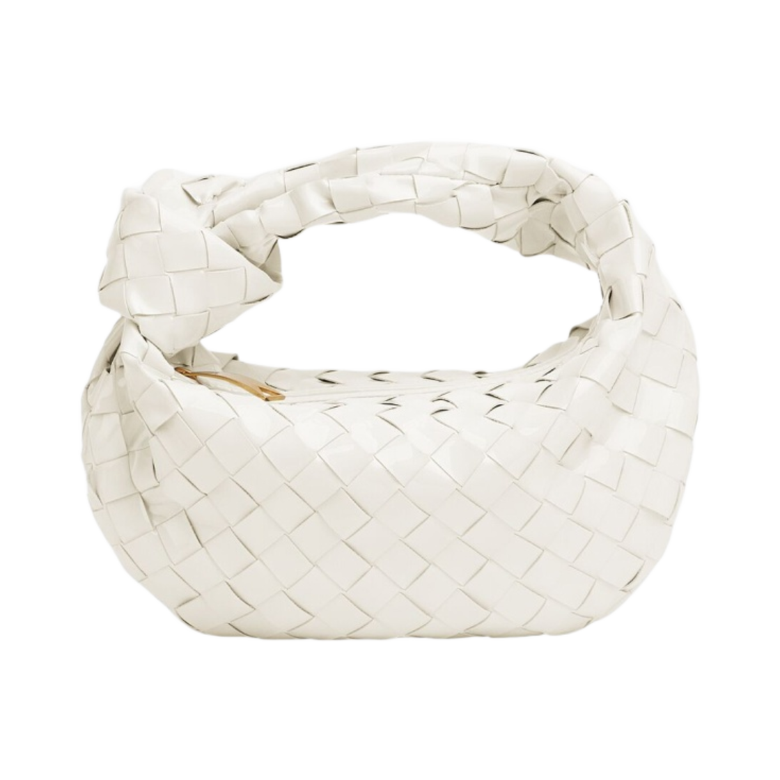 보테가 베네타 미니 페이턴트 레더 조디백 화이트