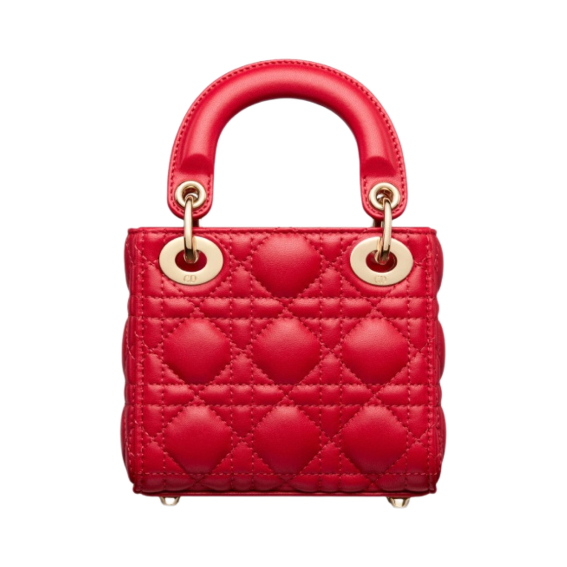 디올 마이크로 레이디백 까나쥬 램스킨 스칼렛 레드(Dior Micro Lady Bag Cannage Lambskin Scarlet Red) - 3