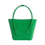 Bottega Veneta Arco Mini Rubber Shopping Bag Grass