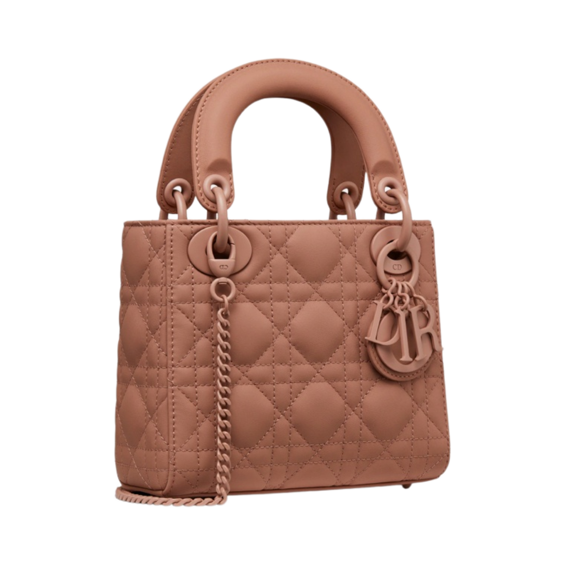 디올 미니 레이디백 울트라 매트 까나쥬 카프스킨 블러쉬(Dior Mini Lady Bag Ultramatte Cannage Calfskin Blush) - 2