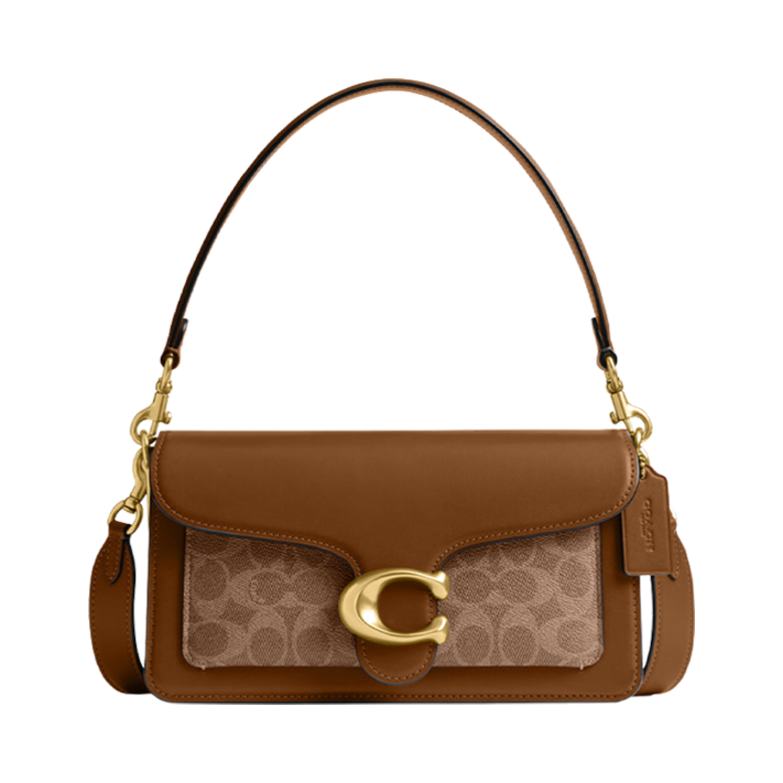 코치 시그니쳐 캔버스 태비 숄더백 26 탄 브라운(Coach Tabby Shoulder Bag 26 in Signature Canvas Tan Brown) - 1