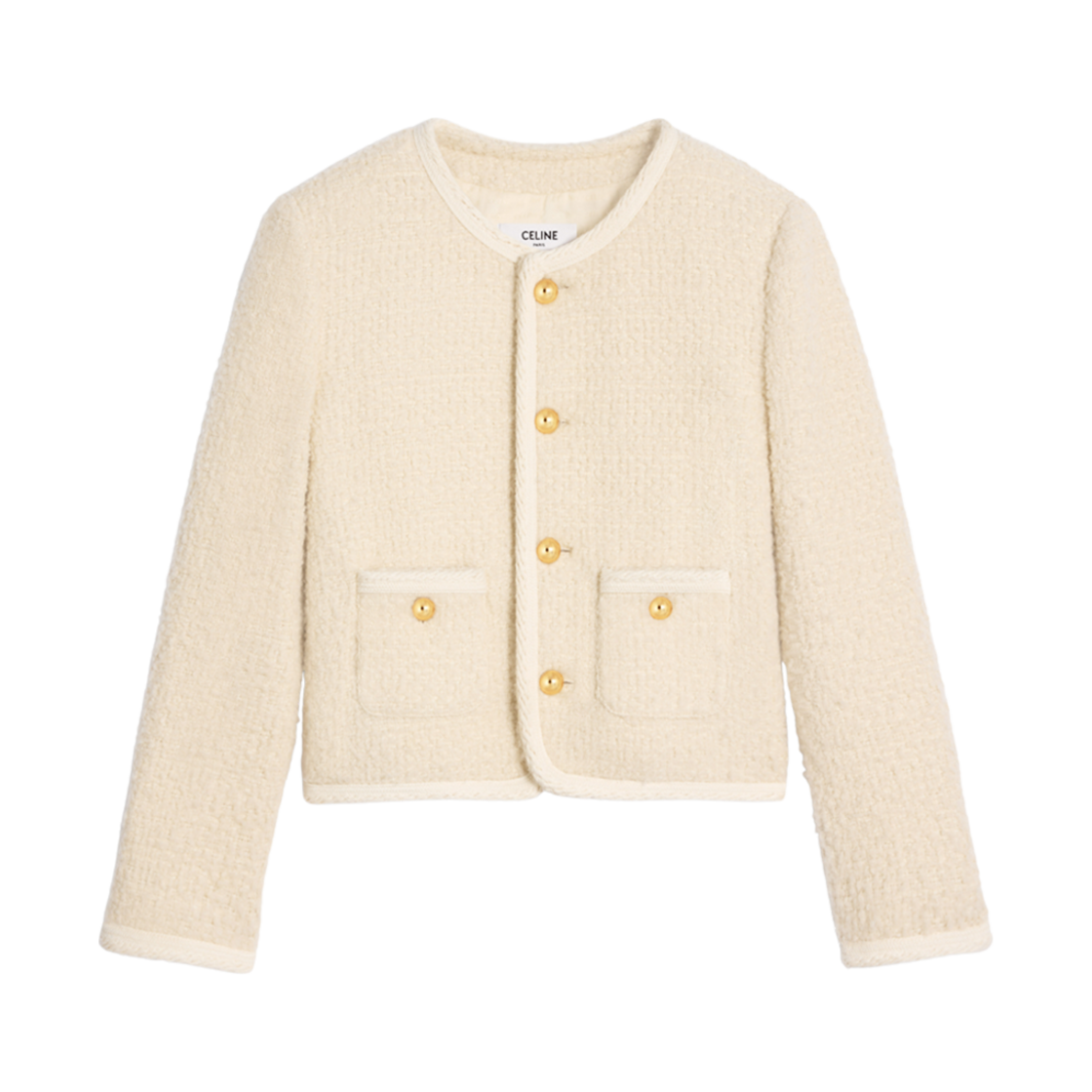 ジャケット CELINE | CHELSEA JACKET IN CASHMERE BOUCLETTE NATTE 2V17W593V.07IC_2_SPR25_P1_W.jpg