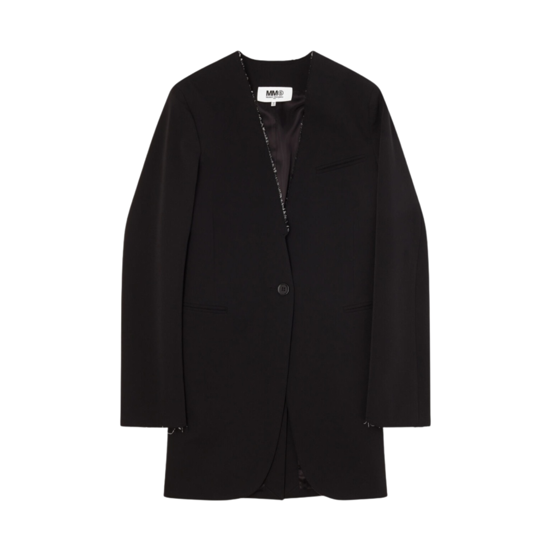 S52BN0087S53962900 (W) MM6 Maison Margiela Raw Edge Blazer Black