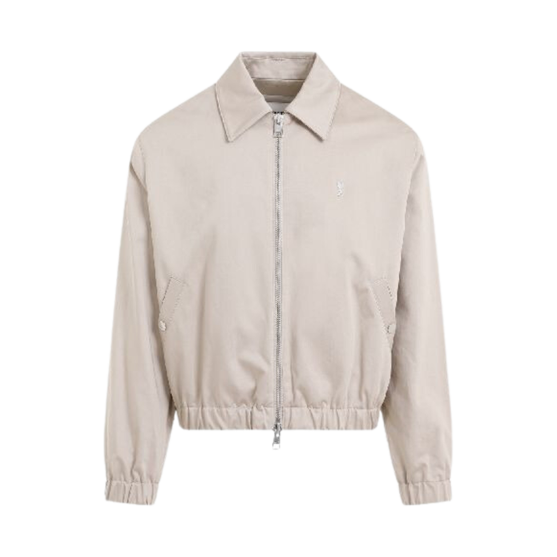 아미 스몰 하트 로고 스터드 봄버 자켓 라이트 베이지(AMI de Coeur Stud Heart Bomber Jacket Light Beige)