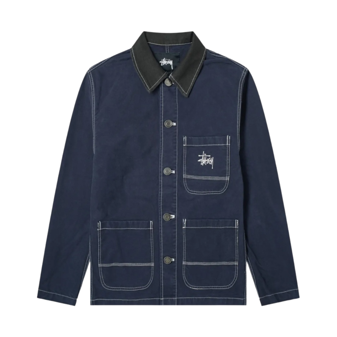 스투시 브러쉬드 몰스킨 초어 자켓 네이비(Stussy Brushed Moleskin Chore Jacket Navy) - 1